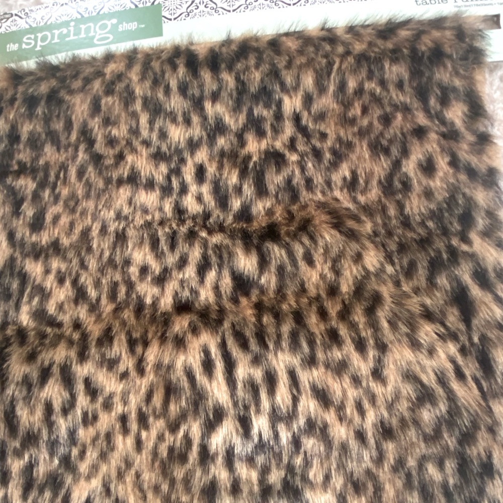 Leopard table runner